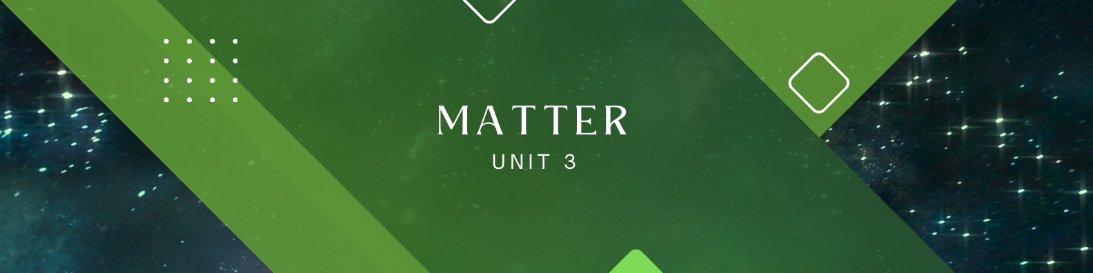 Unit 3: Matter Banner